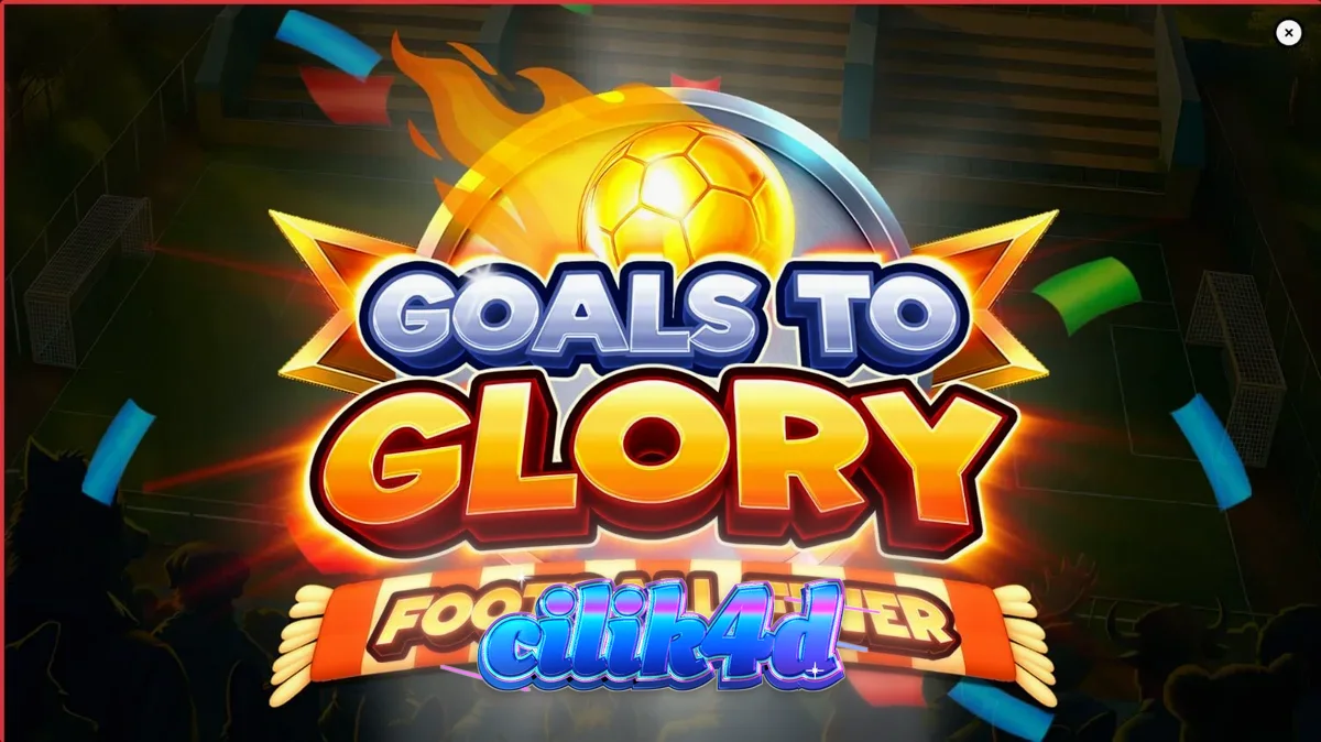 Tampilan visual slot Goals to Glory Football Fever dengan karakter hewan pemain sepak bola